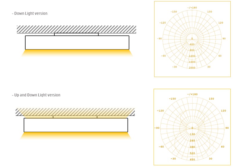 Cyanlite Lunar series architectural LED rounal panel light distribution